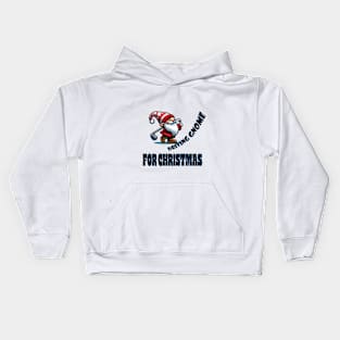 Driving Gnome For Christmas - Golf Driver Christmas Tee Kids Hoodie